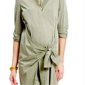 Hatch “Morgan” Green Tie Shirt Dress Size 3/L